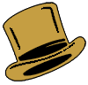 Gold top hat